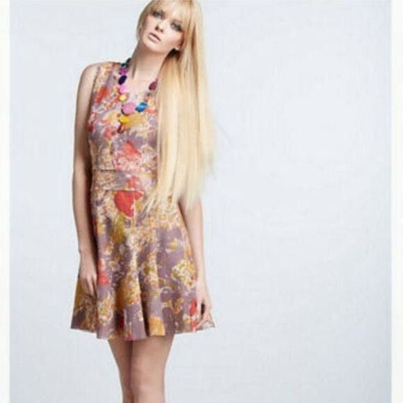 ANTHROPOLOGIE GREGORY Smoky Lilies Dress 4 S NEW - Picture 2 of 13